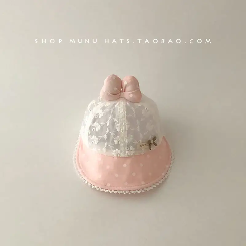 Baby's Cute Cat Ears Sun Hat with Lace Trim