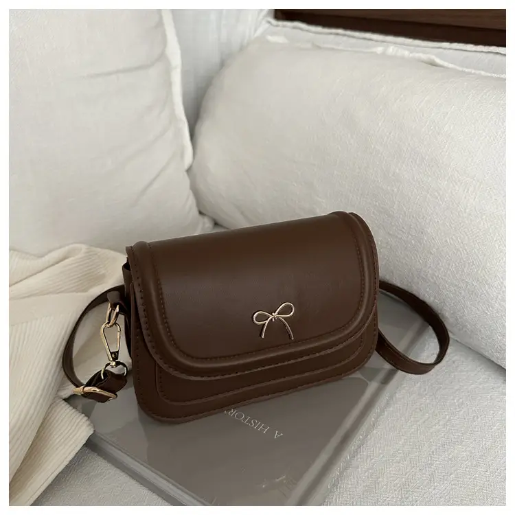 Korean Bow Shoulder Bag Brown 2025 — feature 8