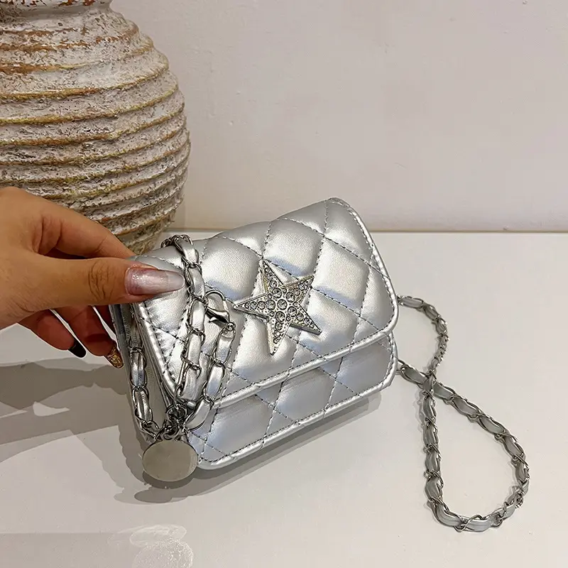 Silver Star Crossbody Bag for Women