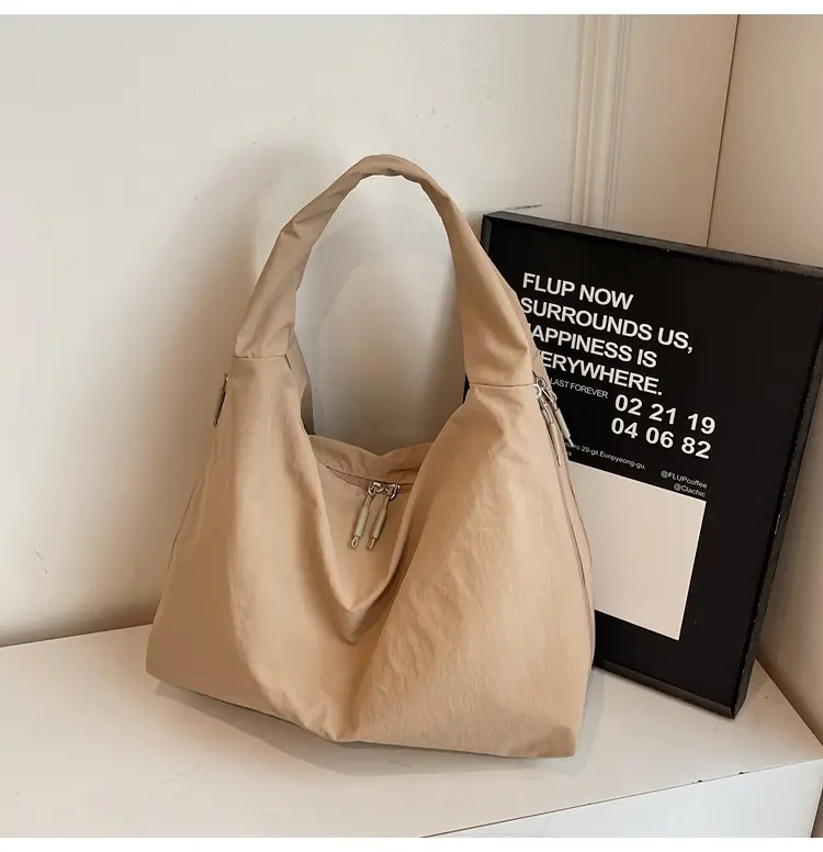Yellow Nylon Women's Large Shoulder Bag — feature 20