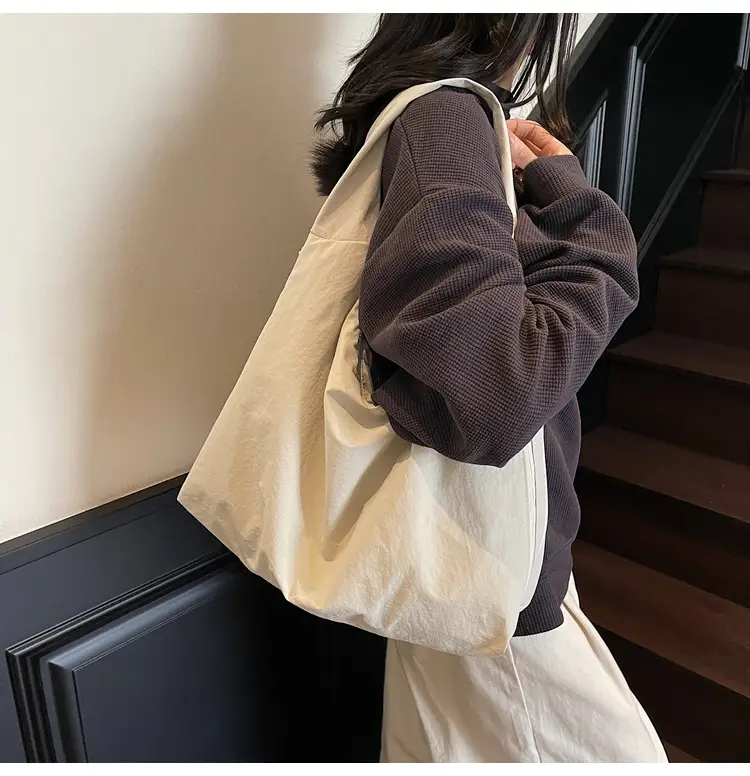 Yellow Nylon Women's Large Shoulder Bag — feature 28
