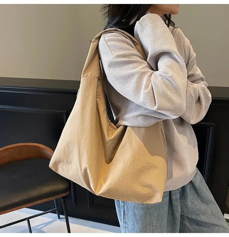 Yellow Nylon Women's Large Shoulder Bag — feature 32