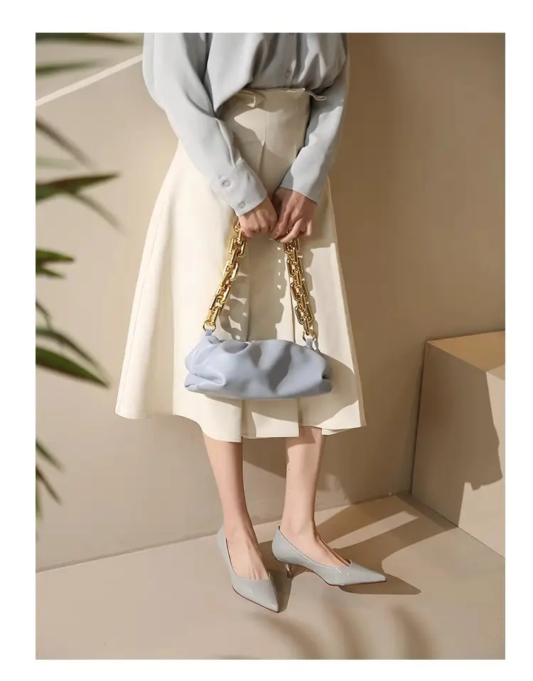 Nude Patent Leather Women's Heels Spring Autumn — feature 10