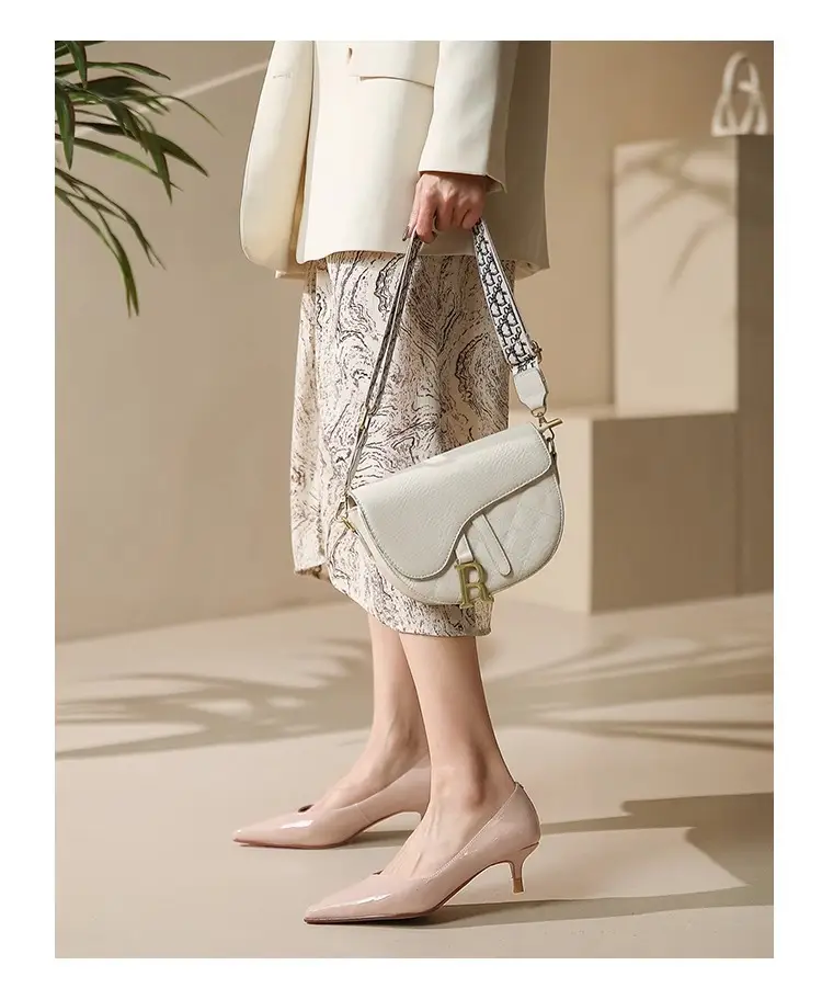 Nude Patent Leather Women's Heels Spring Autumn — feature 4