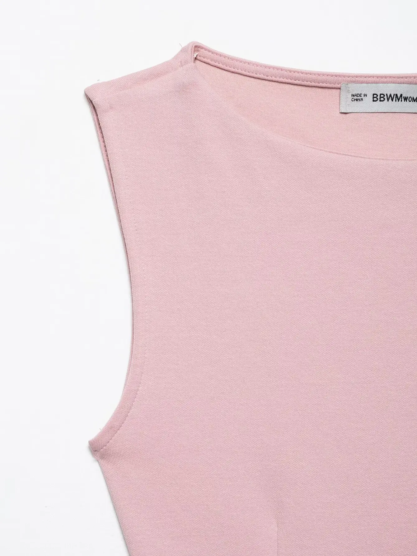 Women Sleeveless Belted Summer Tops Black Pink — feature 9
