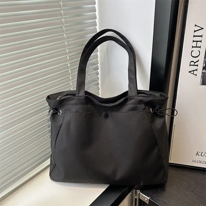 Black College Student Tote Bag Large Capacity Women - Image 10