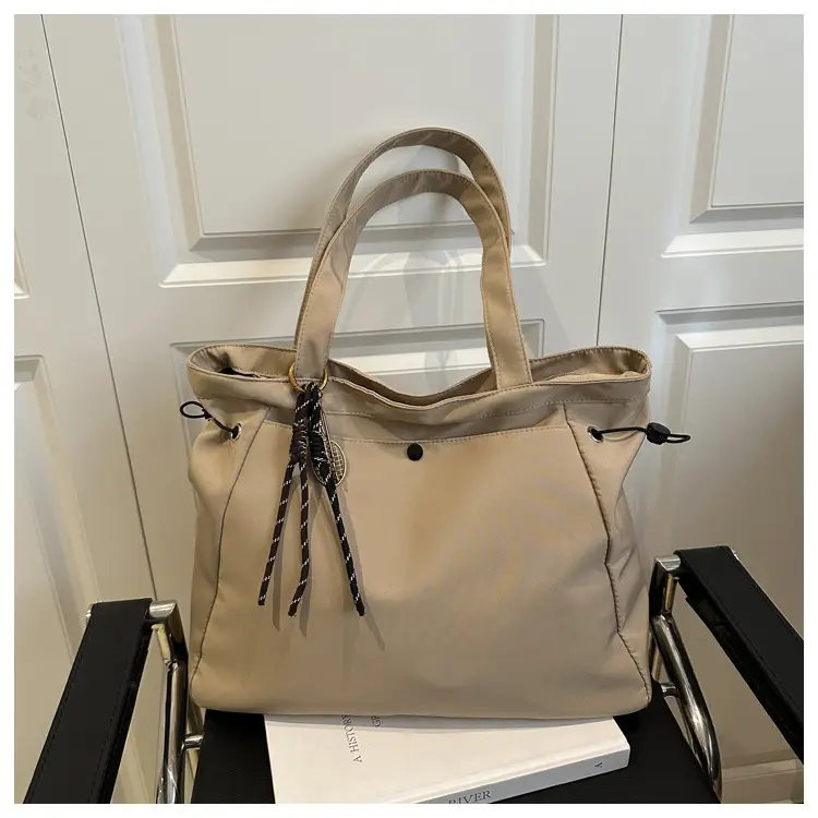 Black College Student Tote Bag Large Capacity Women - Image 5