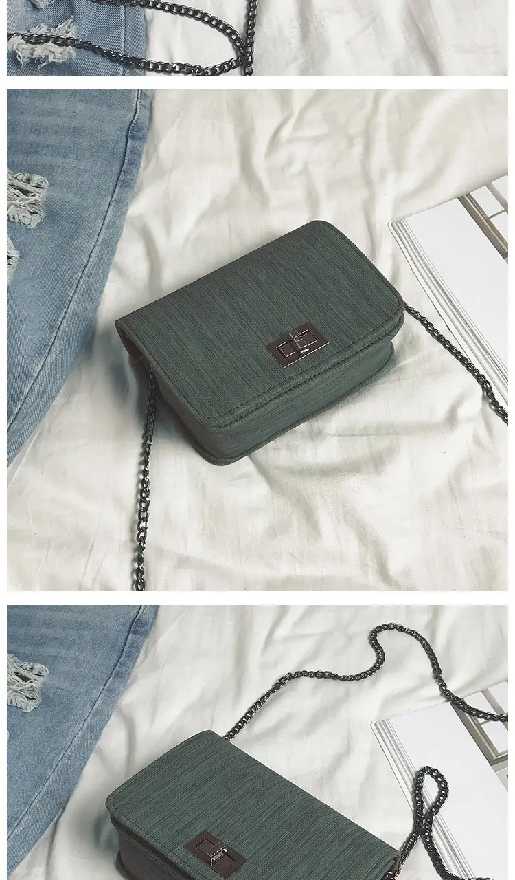 Women Korean Style Crossbody Bag Chain Small Square 2024 — feature 11