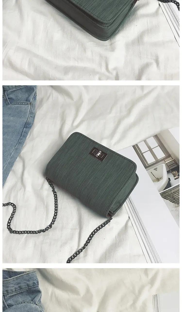 Women Korean Style Crossbody Bag Chain Small Square 2024 — feature 12