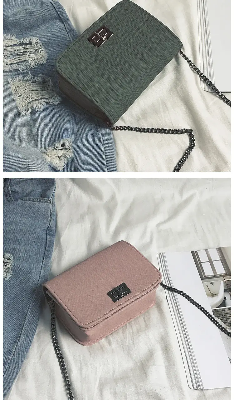 Women Korean Style Crossbody Bag Chain Small Square 2024 — feature 13