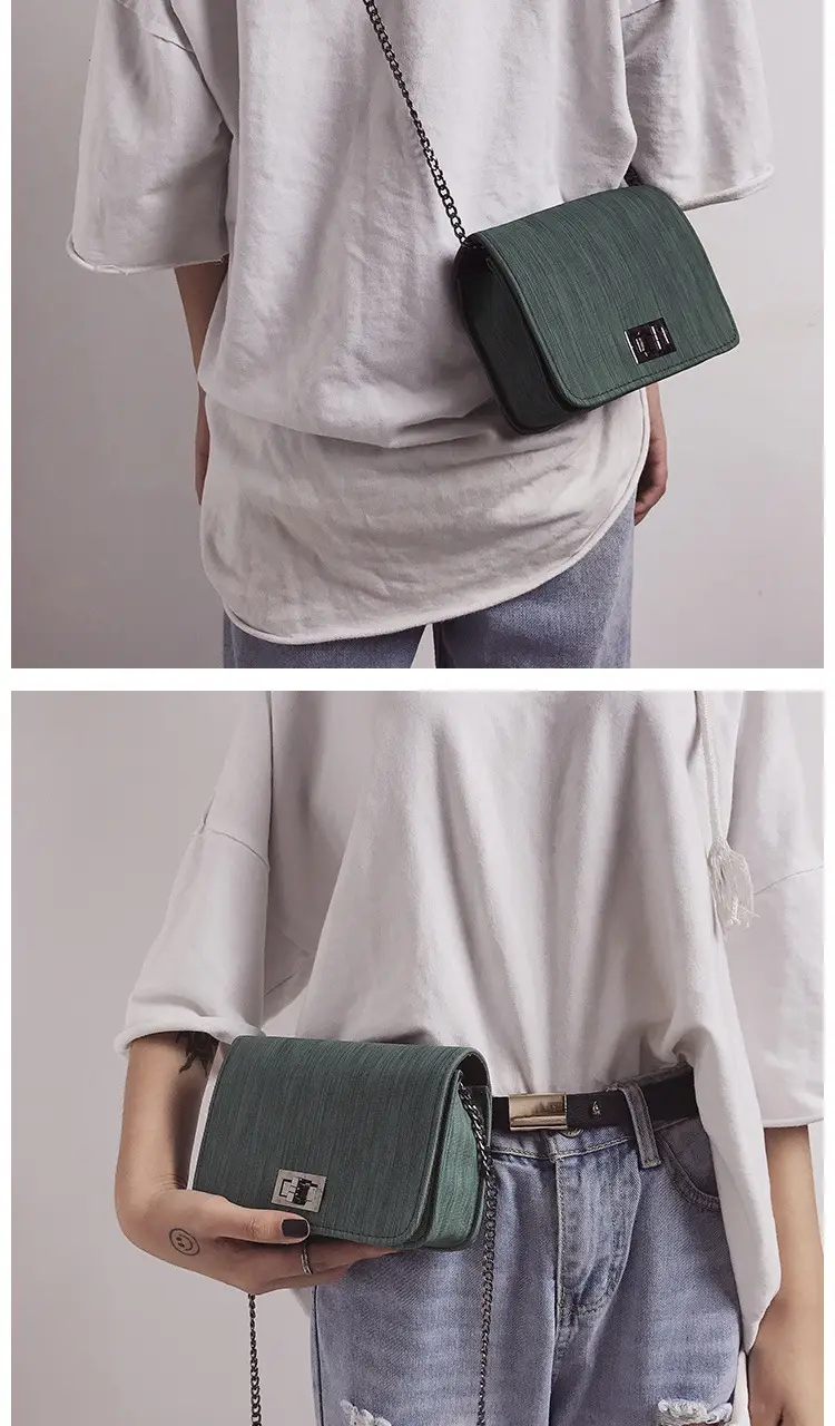 Women Korean Style Crossbody Bag Chain Small Square 2024 — feature 3