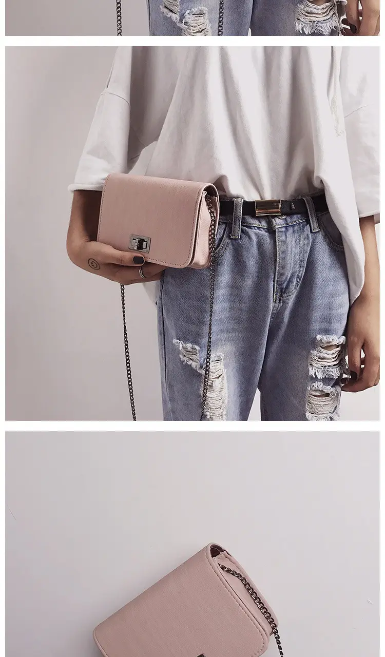 Women Korean Style Crossbody Bag Chain Small Square 2024 — feature 4