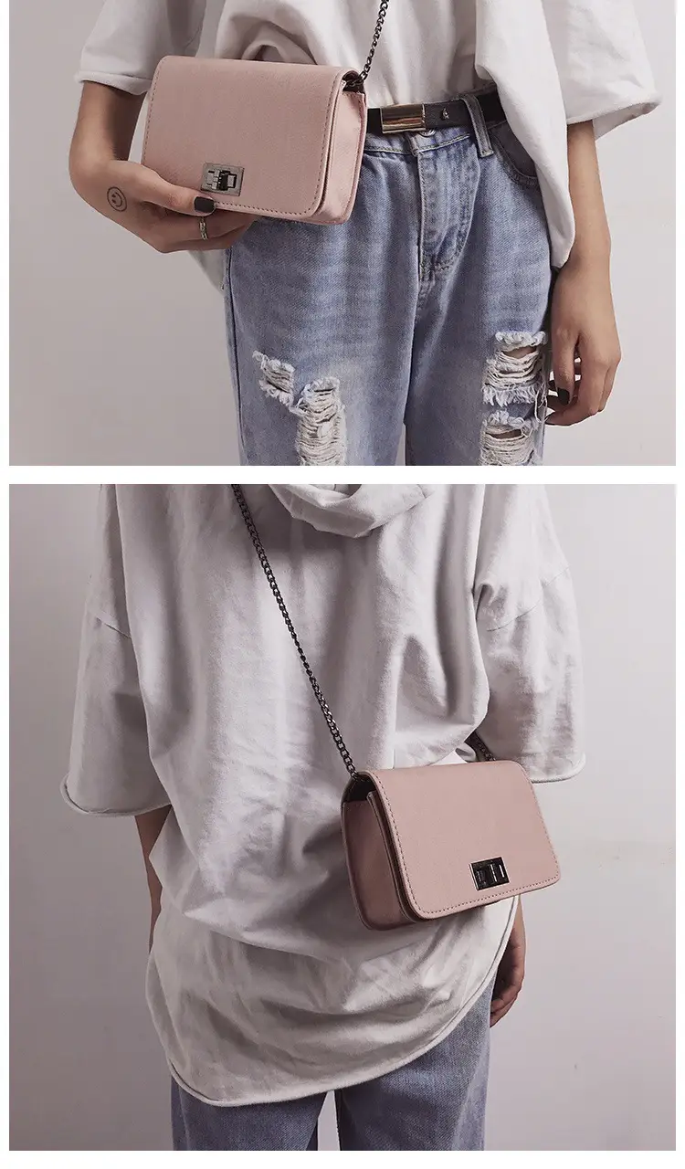 Women Korean Style Crossbody Bag Chain Small Square 2024 — feature 6