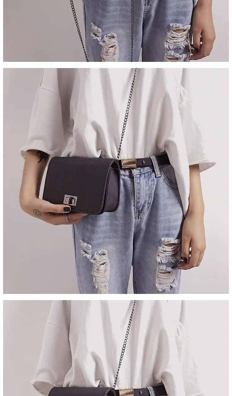 Women Korean Style Crossbody Bag Chain Small Square 2024 — feature 8