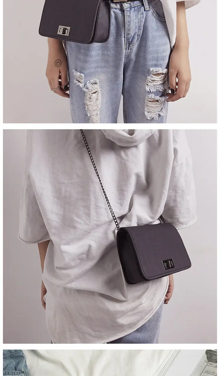 Women Korean Style Crossbody Bag Chain Small Square 2024 — feature 9