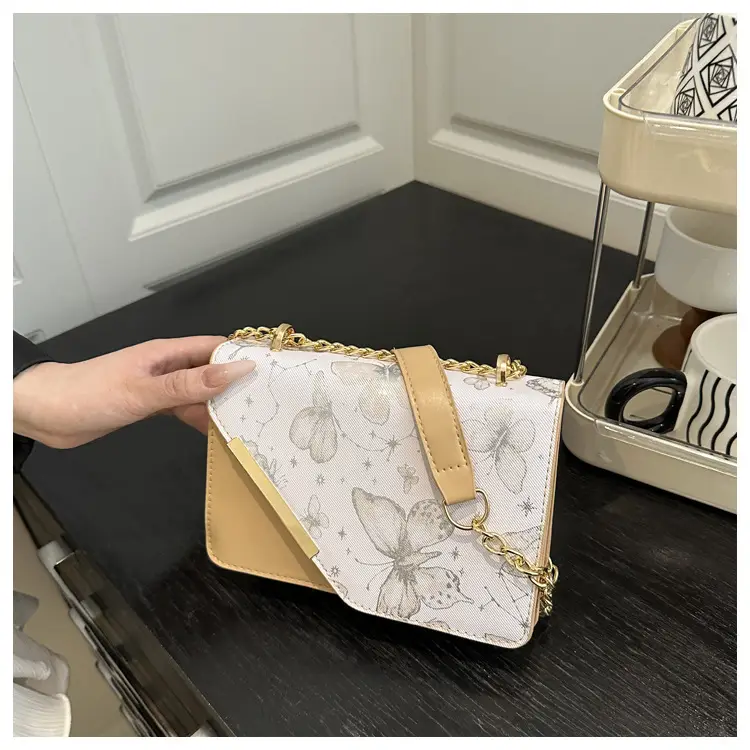 Small Floral Crossbody Bag with Gold Chain — feature 18