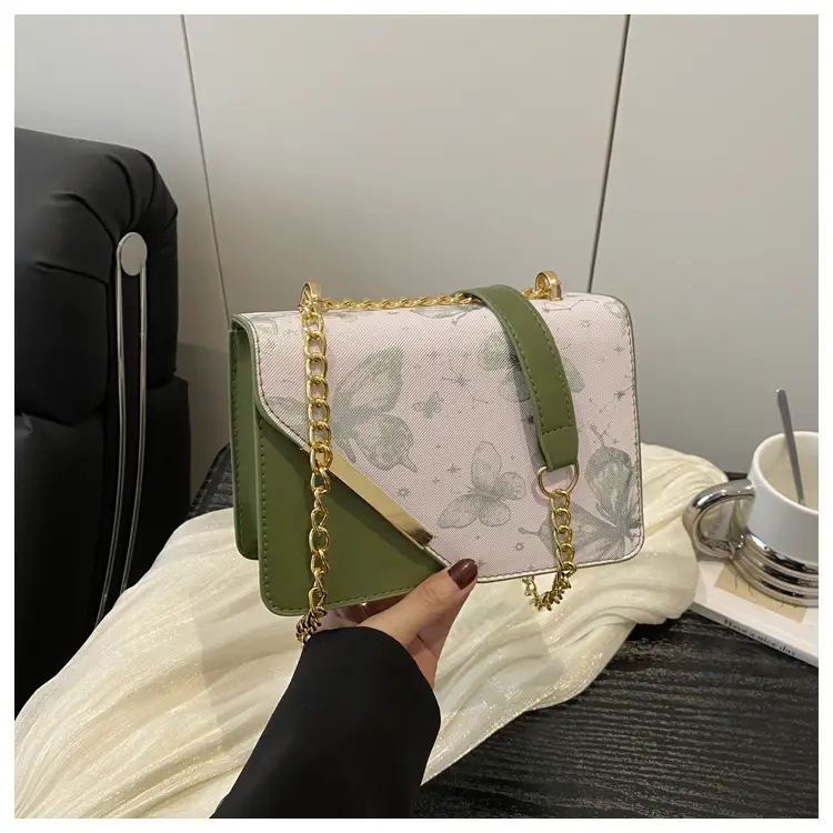 Small Floral Crossbody Bag with Gold Chain — feature 19