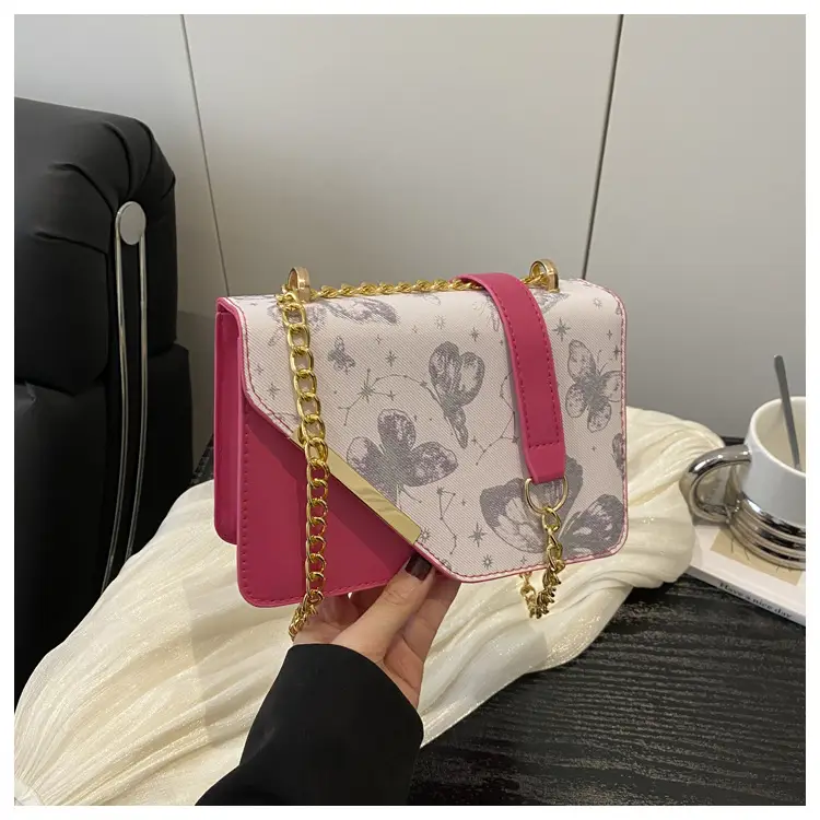 Small Floral Crossbody Bag with Gold Chain — feature 20