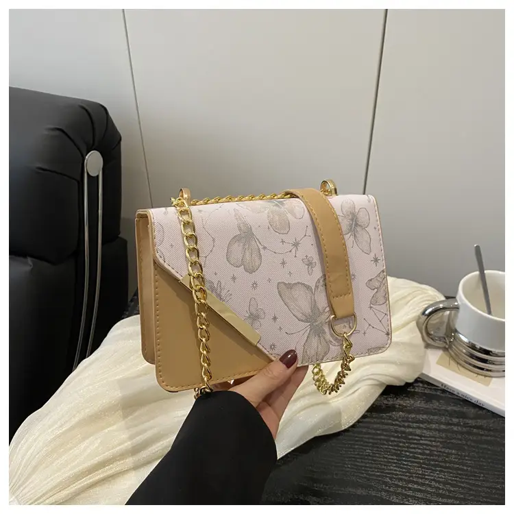 Small Floral Crossbody Bag with Gold Chain — feature 21