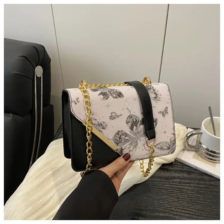 Small Floral Crossbody Bag with Gold Chain — feature 22