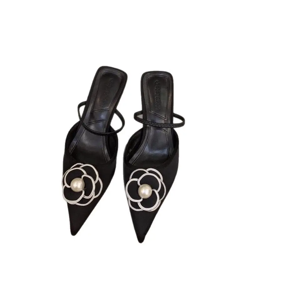 2026 New Summer Style Chanel-Inspired Half-Slipper Shoes, French-Style Retro Closed-Toe Half-Mules for Women - Image 7