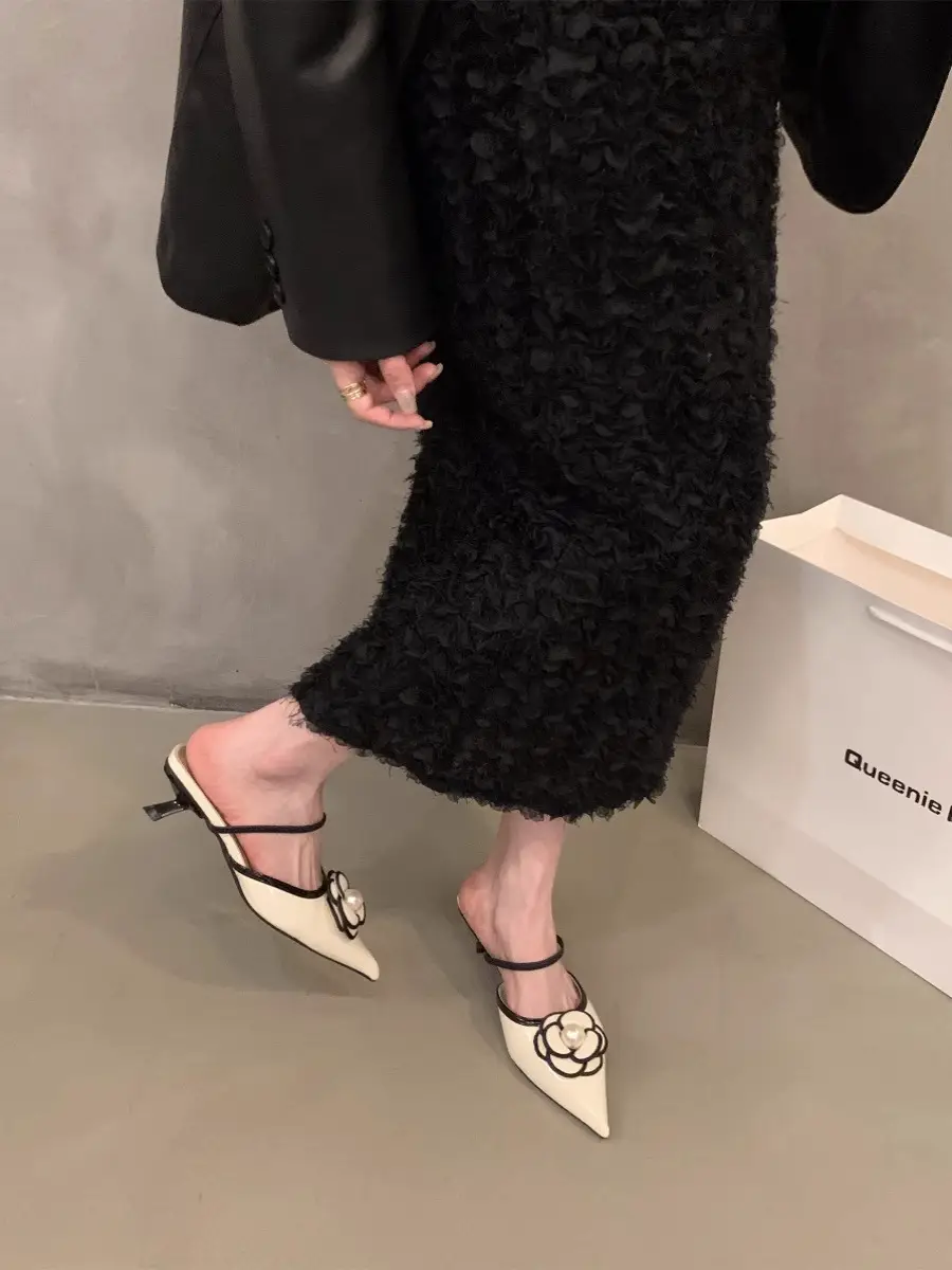 2026 New Summer Style Chanel-Inspired Half-Slipper Shoes, French-Style Retro Closed-Toe Half-Mules for Women — feature 6