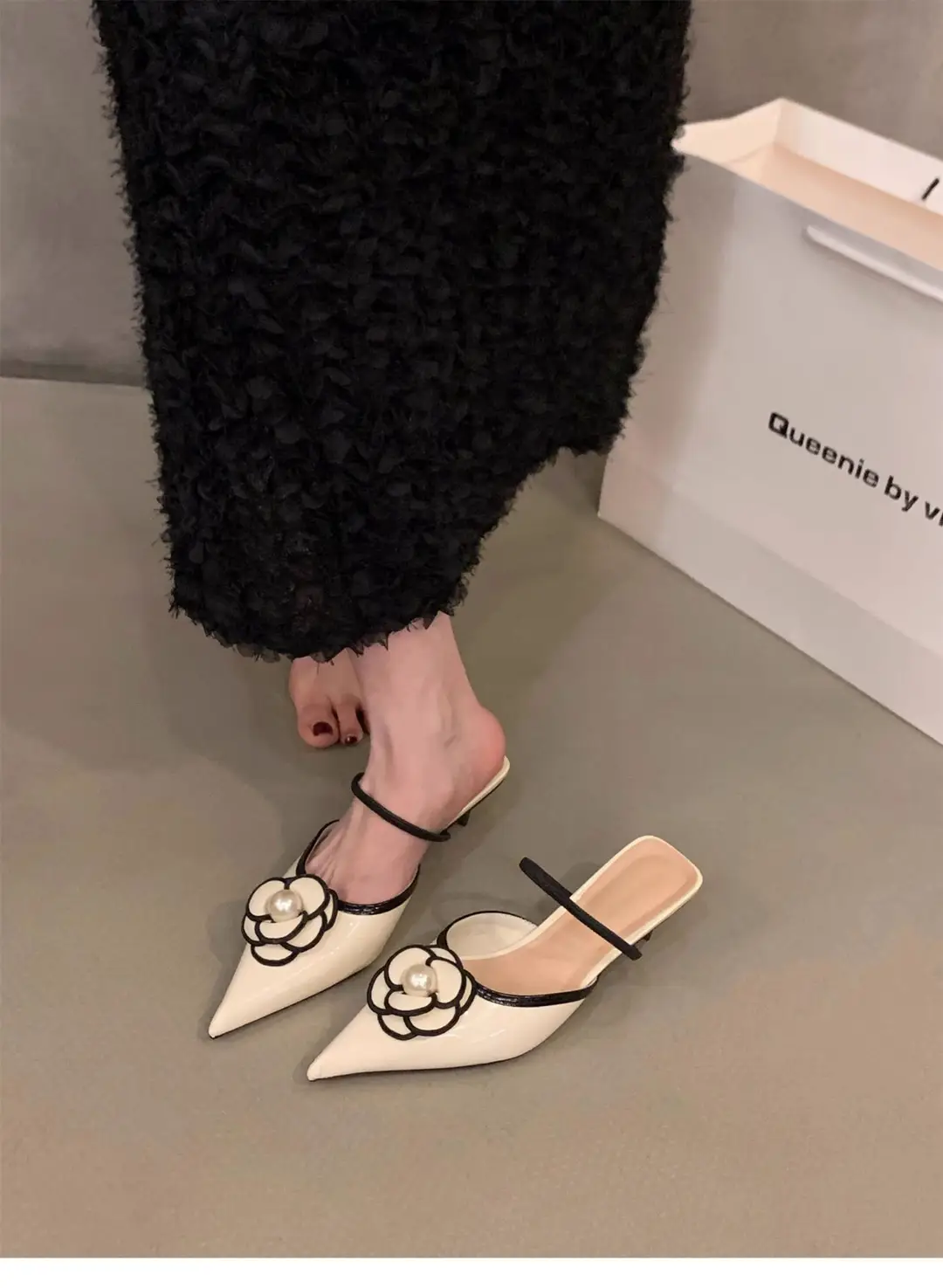 2026 New Summer Style Chanel-Inspired Half-Slipper Shoes, French-Style Retro Closed-Toe Half-Mules for Women — feature 9