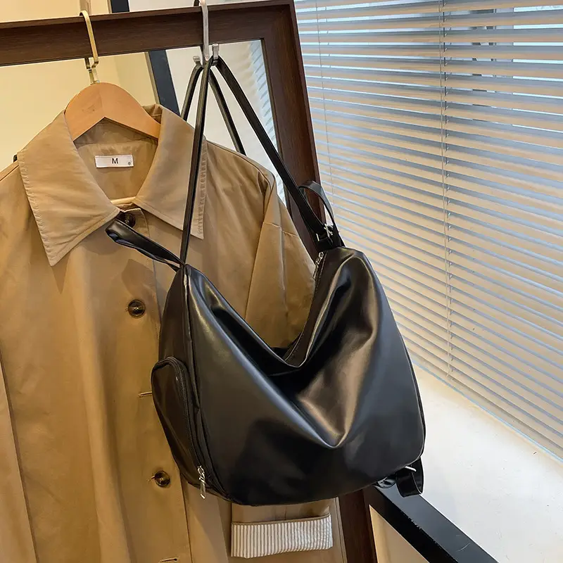 Silver College Student Shoulder Crossbody Backpack 2025 - Image 8