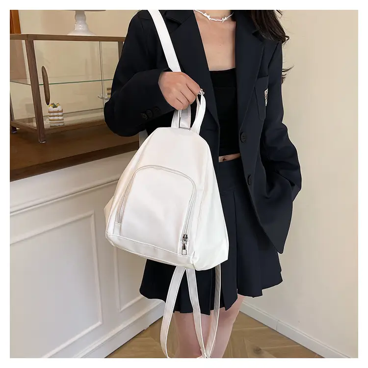 Silver College Student Shoulder Crossbody Backpack 2025 — feature 18