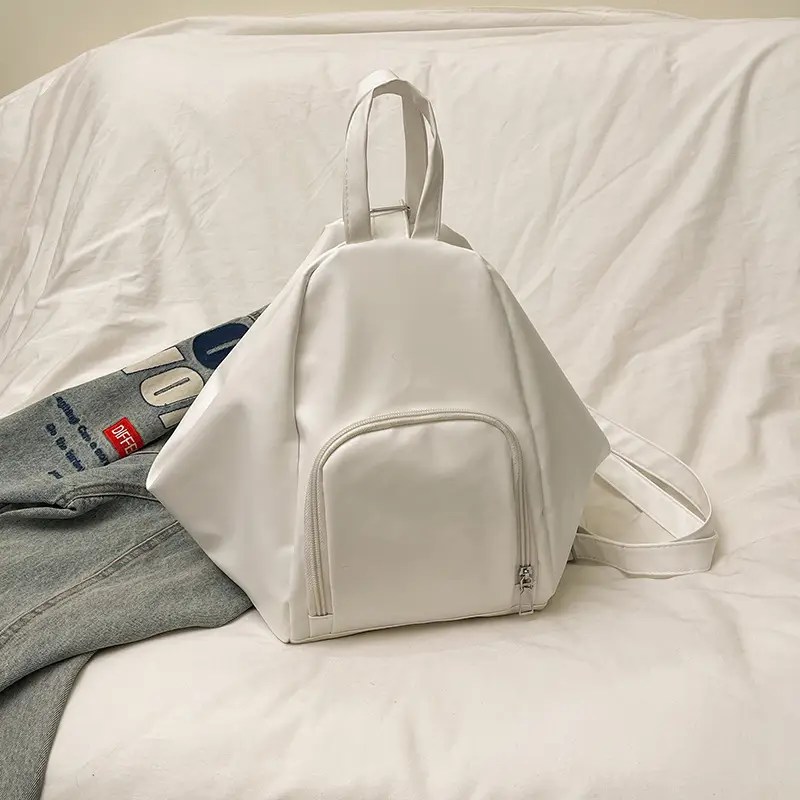 Silver College Student Shoulder Crossbody Backpack 2025 - Image 2