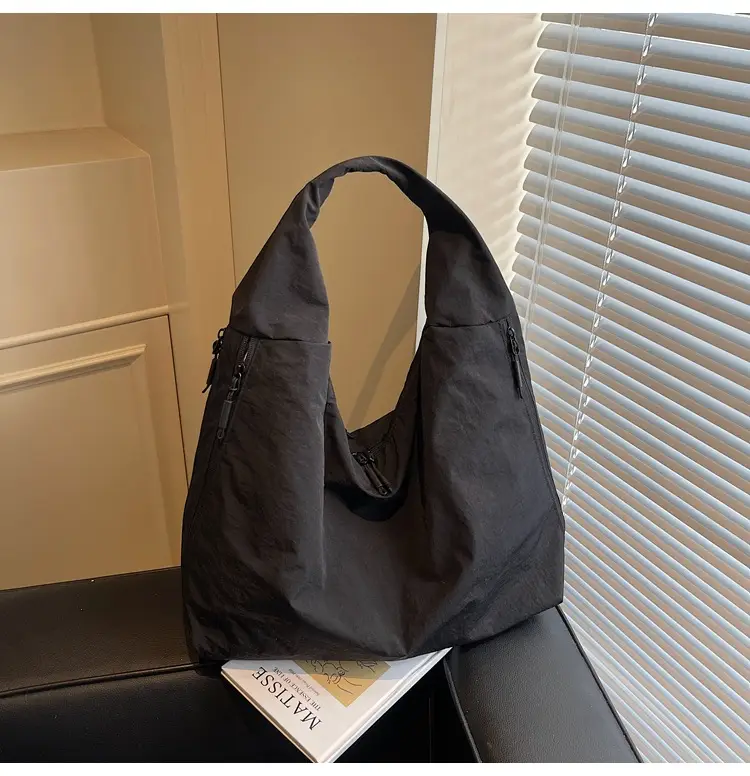 Women's Cream Canvas Shoulder Bag Large Capacity Campus Style — feature 19