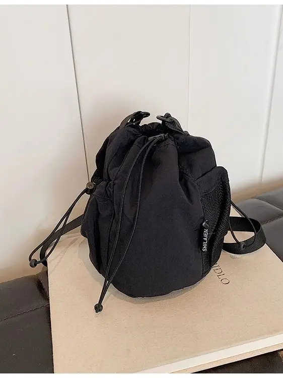 Black Nylon Crossbody Bag for Women Large Capacity - Image 6