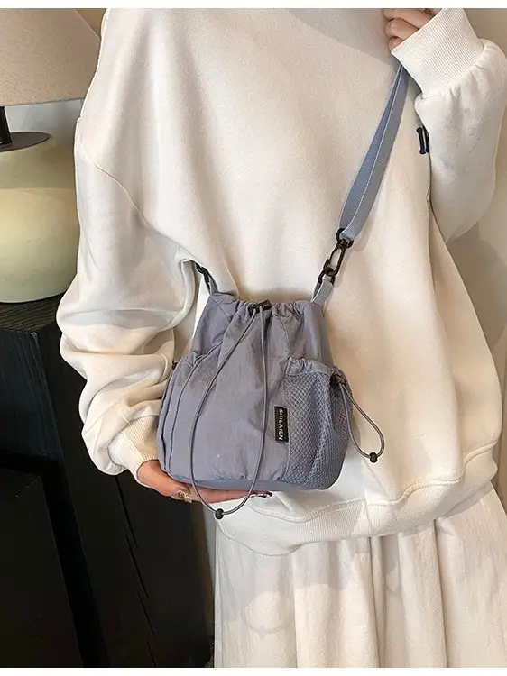 Black Nylon Crossbody Bag for Women Large Capacity - Image 7