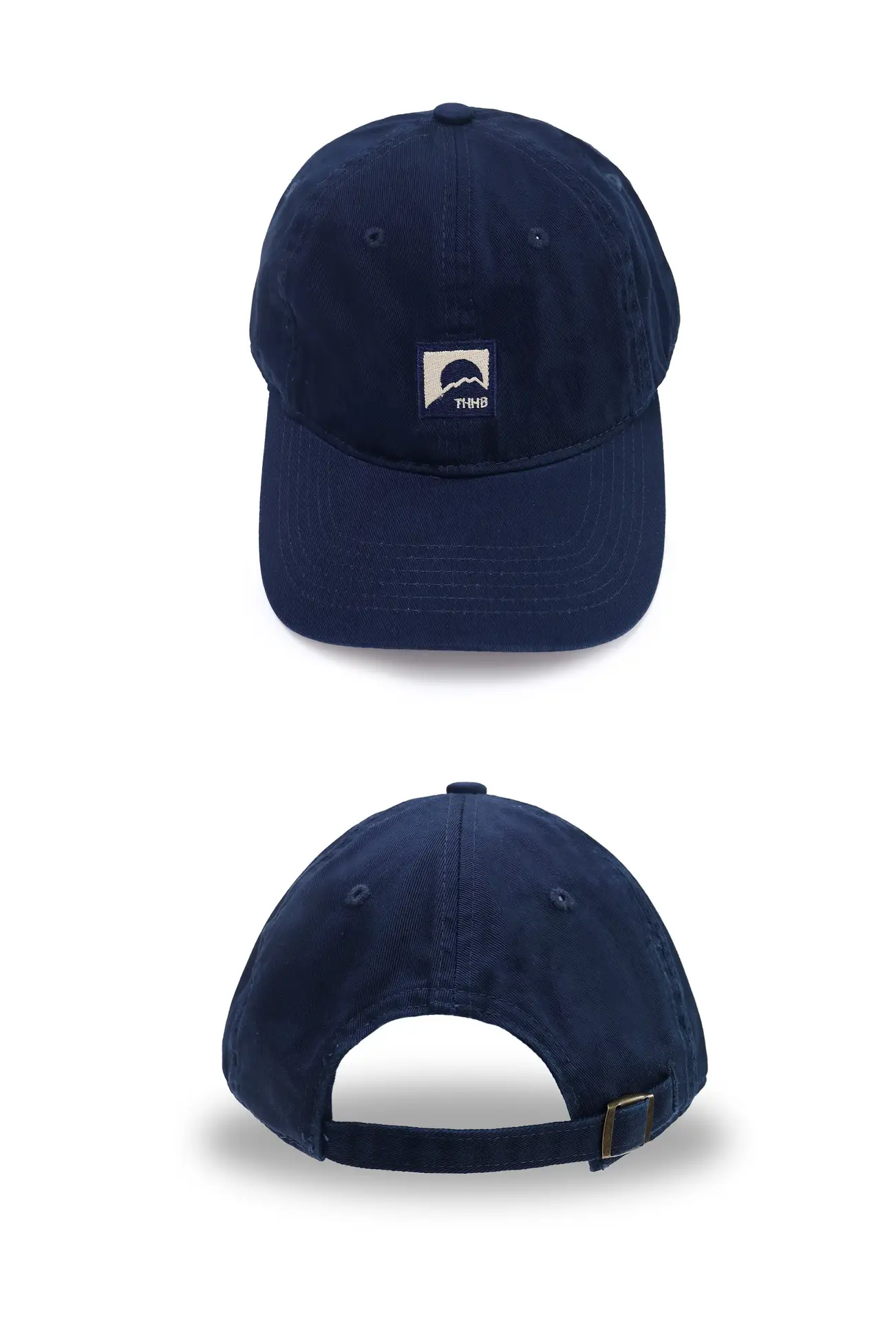 Washed Red Peaked Cap with Brand Logo — feature 7