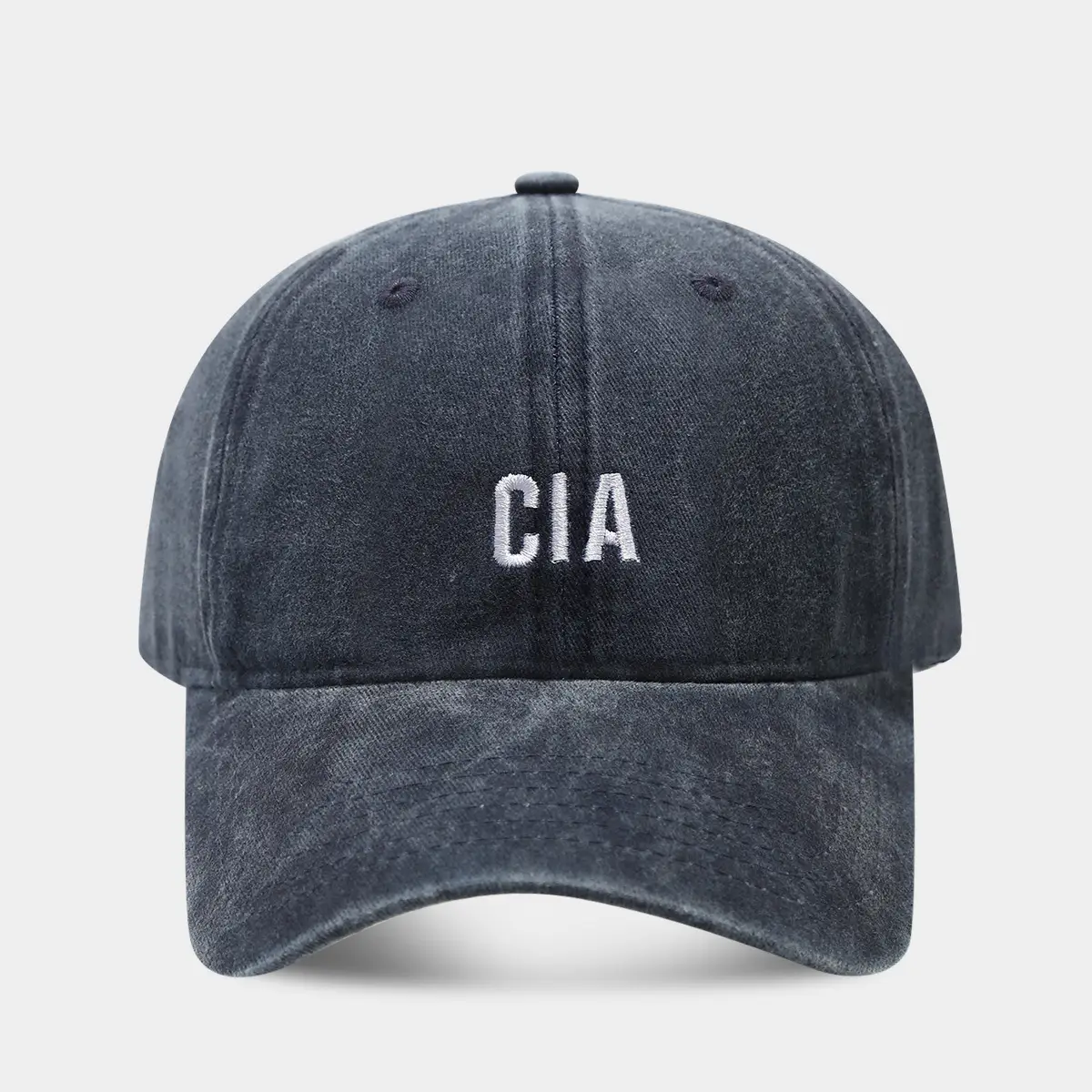 Women Washed Casual Sun Hat with Cia Letter Embroidery - Image 5