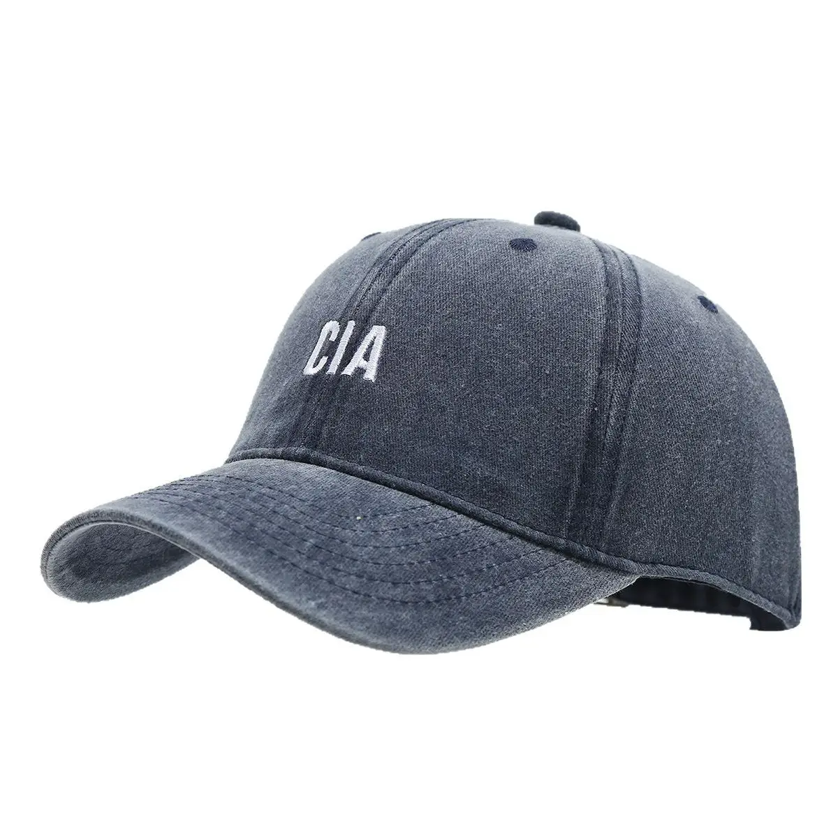 Women Washed Casual Sun Hat with Cia Letter Embroidery - Image 9