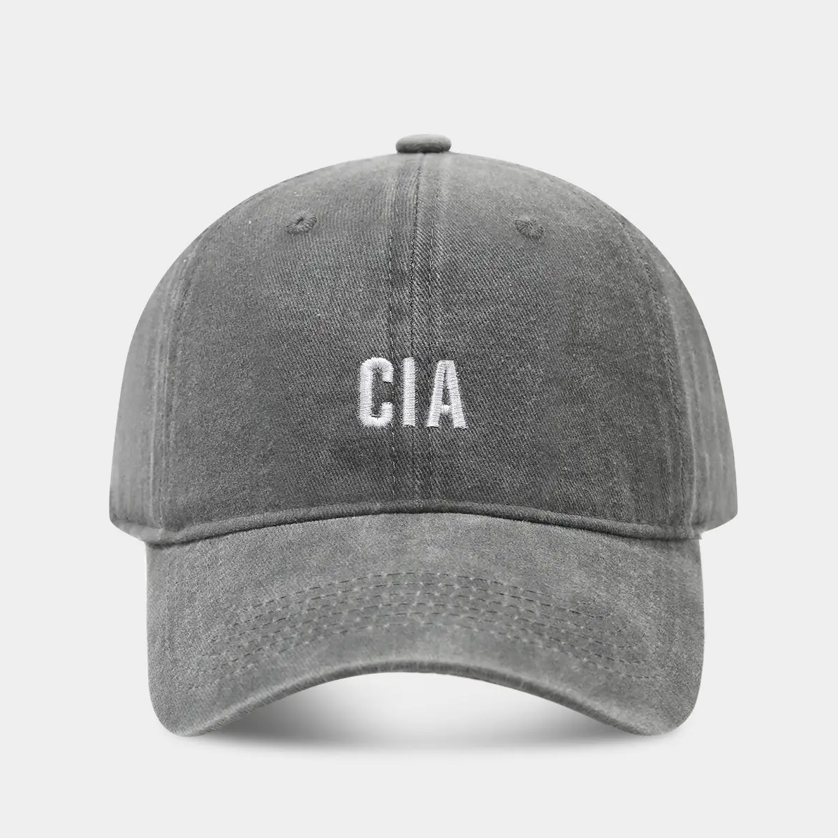Women Washed Casual Sun Hat with Cia Letter Embroidery - Image 2