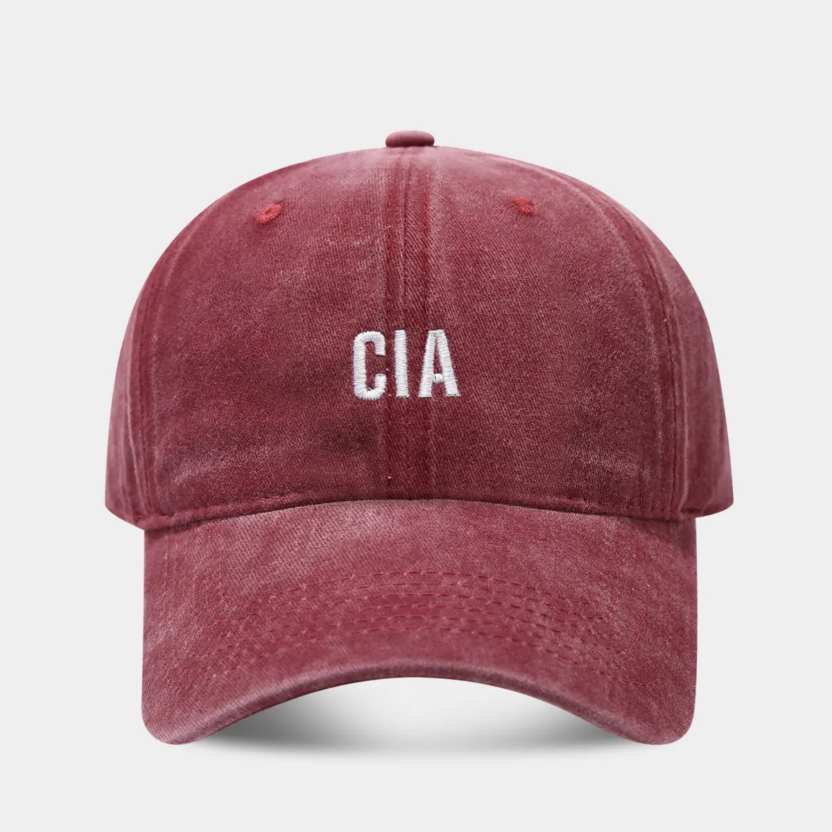 Women Washed Casual Sun Hat with Cia Letter Embroidery - Image 4