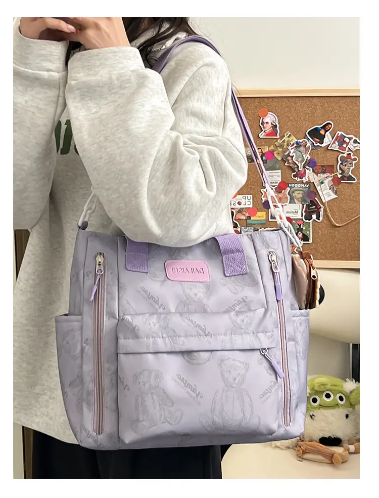 2024 New Vintage Bear Tote Bag with Long Strap — feature 22