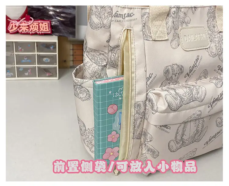 2024 New Vintage Bear Tote Bag with Long Strap — feature 9