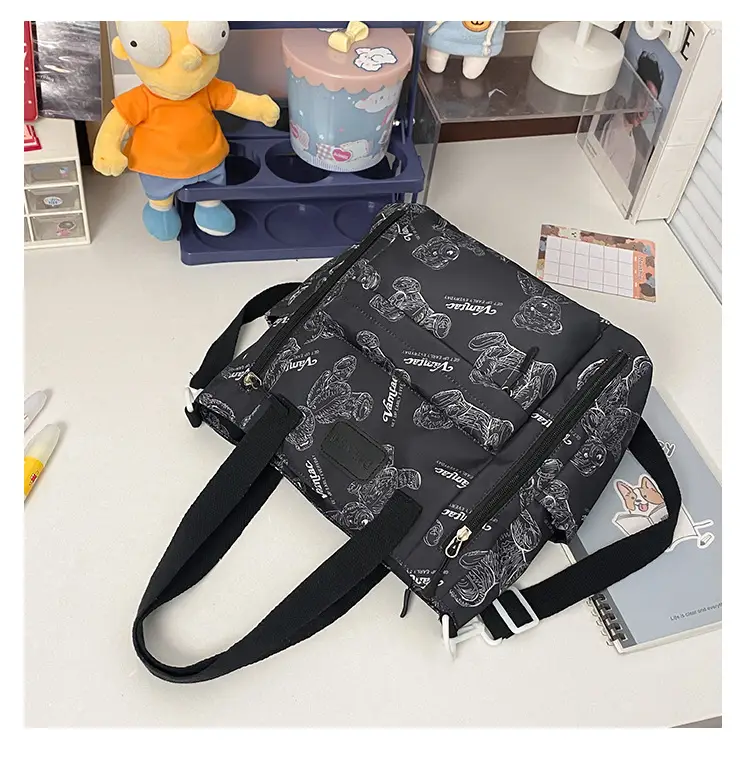2024 New Vintage Bear Tote Bag with Long Strap