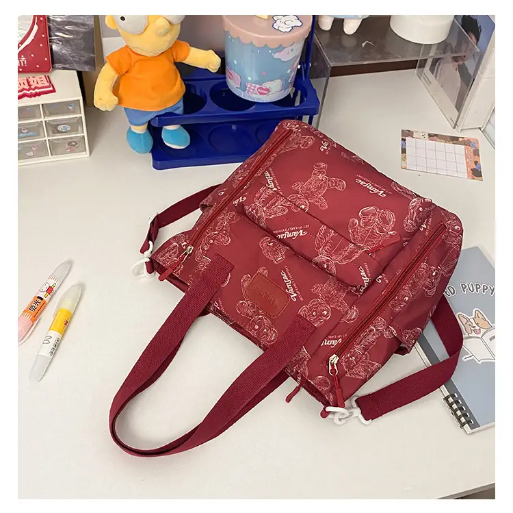 2024 New Vintage Bear Tote Bag with Long Strap
