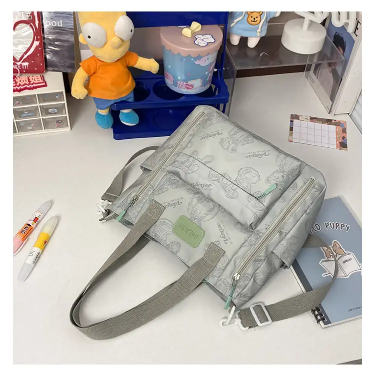 2024 New Vintage Bear Tote Bag with Long Strap