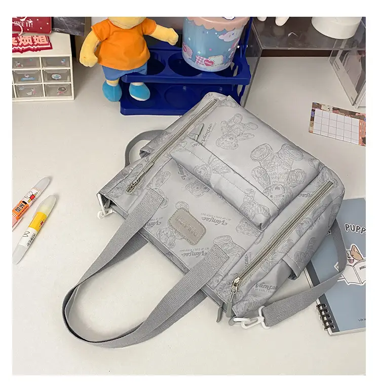 2024 New Vintage Bear Tote Bag with Long Strap