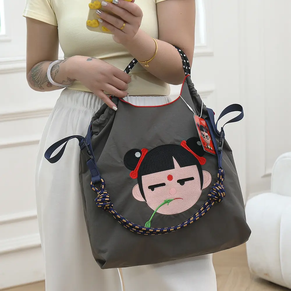 Hinezhna Cartoon Embroidered Nylon Shopping Bag Set — feature 30
