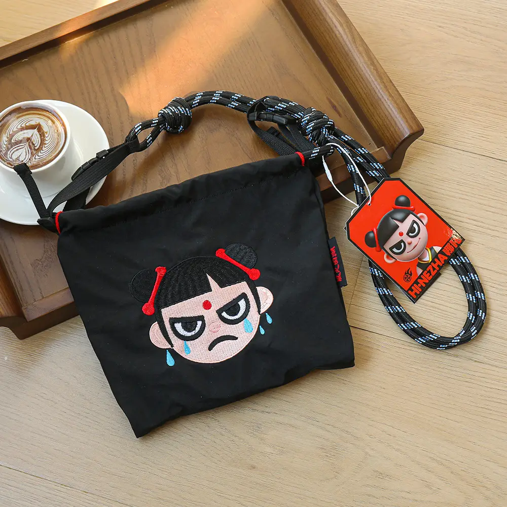 Hinezhna Cartoon Embroidered Nylon Shopping Bag Set - Image 8