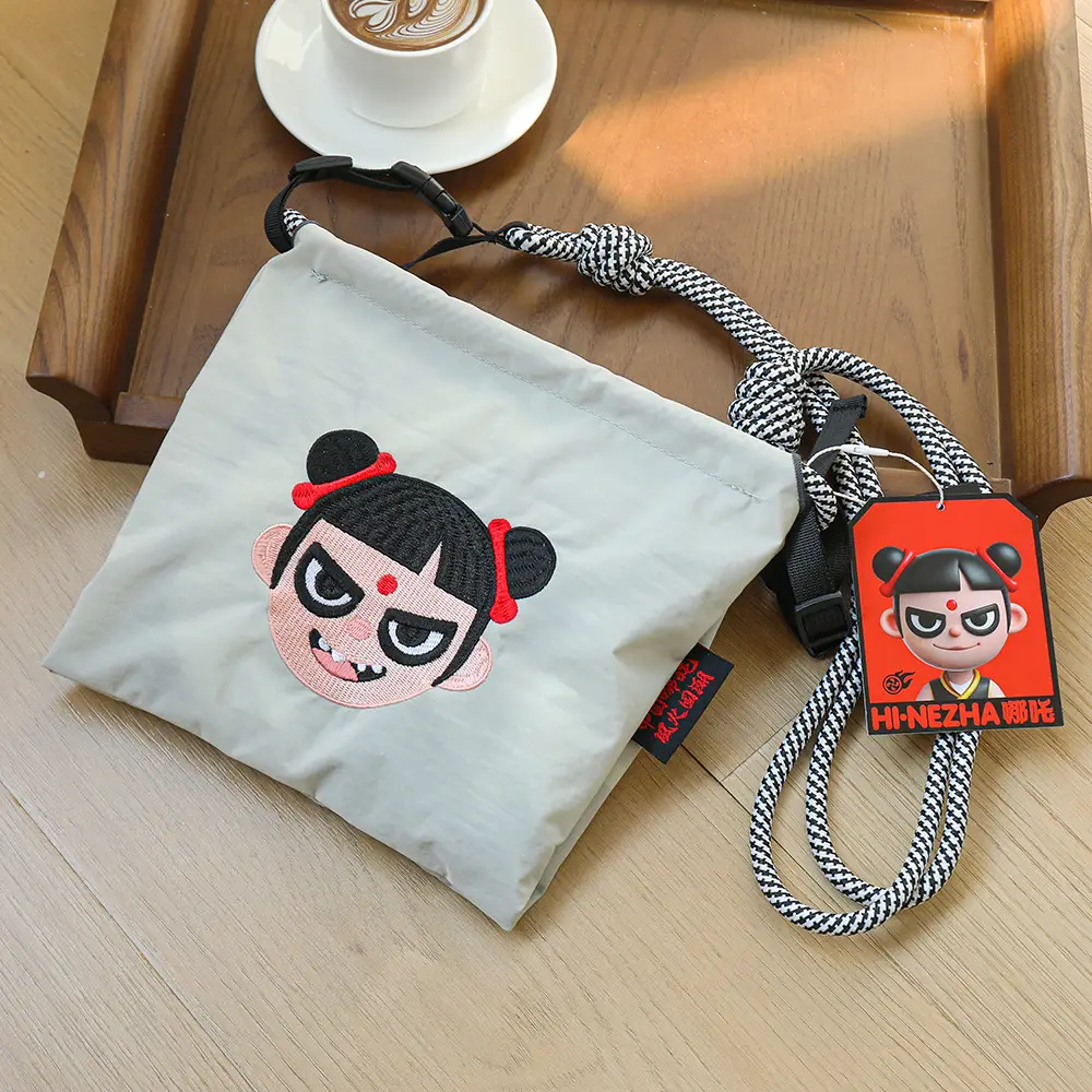 Hinezhna Cartoon Embroidered Nylon Shopping Bag Set - Image 11