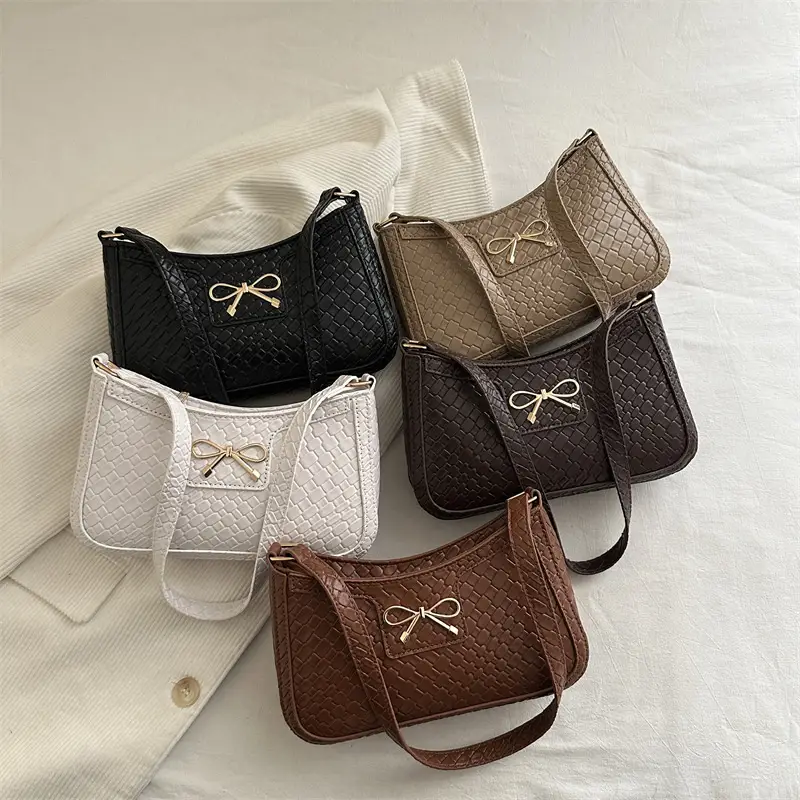 Women's Brown Bowknot Single Shoulder Bag 2025 - Image 9