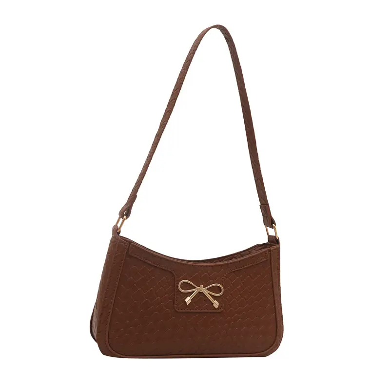 Women's Brown Bowknot Single Shoulder Bag 2025 - Image 10
