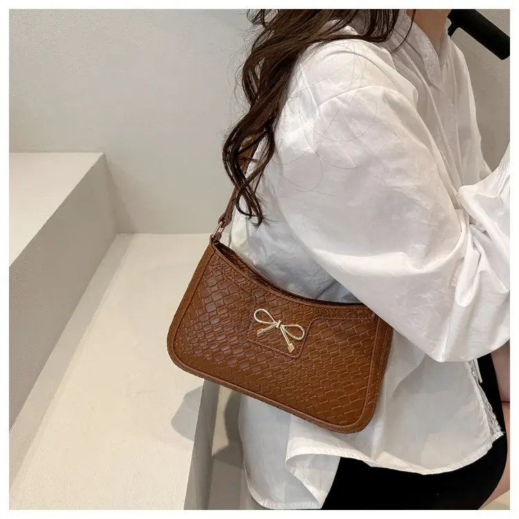 Women's Brown Bowknot Single Shoulder Bag 2025 — feature 18